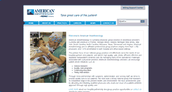 Desktop Screenshot of americananesthesiology.com